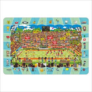ABYZ 2-in-1 99 Pcs KABADDI Wooden Jigsaw Puzzle