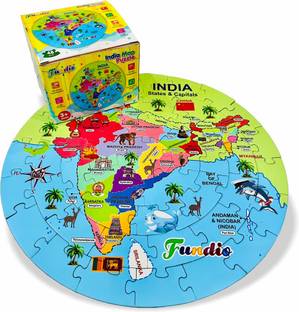 FUNDIO India Map Puzzles for kids india map puzzle game