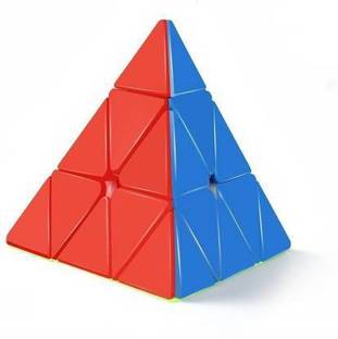 KJEE High Speed Pyraminx Stickerless Triangle Cube Puzzle