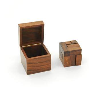 Mittimate Brain Teaser Wooden Cube Puzzle for Kids 6+ I Skill Development Toy for Children