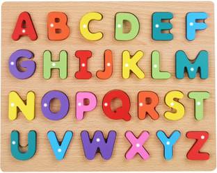 RITSKART Top Gift Wooden Educational learning A To Z English Alphabets Board Puzzle