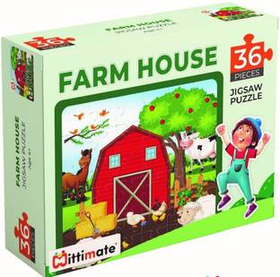 Mittimate Farm House Jigsaw Puzzle for Kids Age 4-6 I 36 Pieces Puzzle Toy I Birthday Gift