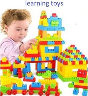 GREEN WAY 100+ PC's BEST BABY TRAIN BLOCKS HOUSE BLOCKS MAKE IQ LEVEL STRONG