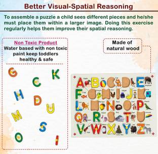 ELEXN Learning Puzzles Board Alphabet Early Development Educational Toy