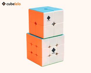 Cubelelo Drift 2x2 & 3x3 Cube Combo (Stickerless) Speedcube Highspeed Magic Cube Puzzle