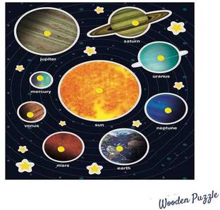 BUY SURETY Wooden Solar System Model Science Toys Puzzle Board With All Planet Outer Space