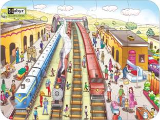 ABYZ NEW RAILWAY STATION Jigsaw Puzzle for Kids of Age 4-6 Years, 25 Pcs Puzzle