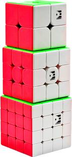 D ETERNAL Speed Cube Combo Set of 2x2 3x3 4x4 Magic Cubic Twisty Puzzle Bundle Game Toy