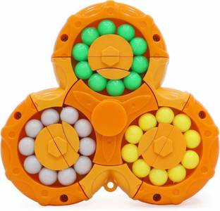Toyora Magic Bean Cube Fidget Spinner Puzzle Toy for Kids & Adults(Orange) (1 Pieces)