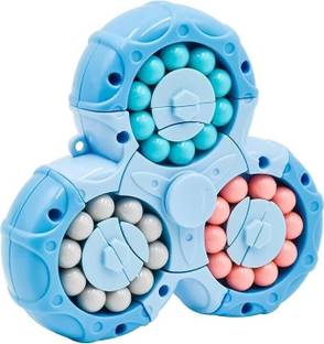 ZUNBELLA Magic Bean Rotating Cube & Fidget Spinner 3D Puzzle Toy For Kids