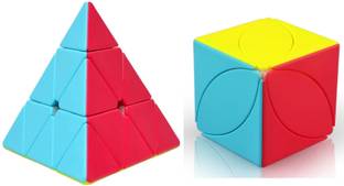 Authfort V2 stickerless Magic Cube Ivy Leaf Cube & Pyraminx Triangle Cube combo 2