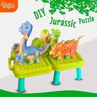 TOUJOO DIY Jurassic Animal Toy for Kids Fun Puzzle Set with Tools & Screws Inside