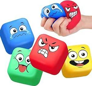 Reyhan Wooden Emoji Face Cube Matching Block Puzzle Game for Kids | 16 Cubes 64 Cards