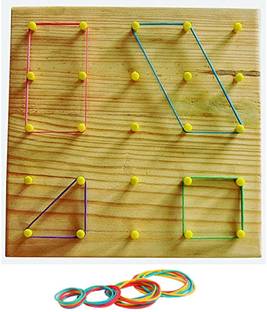 Plus Shine Peg Shape Puzzle Mathematical Geoboard Montessori Graphical Educational Toys