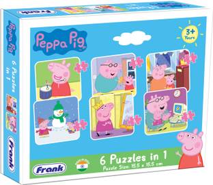 Frank Peppa Pig - A Set of 6 Jigsaw Puzzle for Kids Above 3+ Years