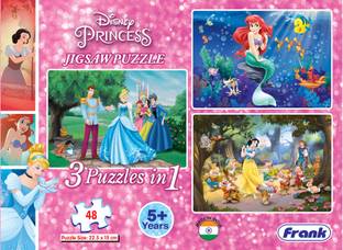 Frank Princess 3 in 1 Jigsaw Puzzle for Kids Above 5+ Years