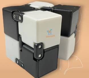Shivsoft Infinity Fidget Cube for Stress Relief Black and White -8758768