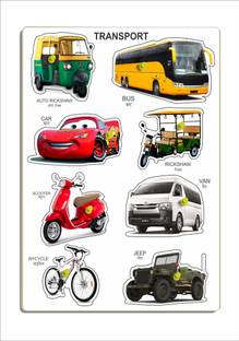 MECDOIT INTERNATIONAL Wooden Transport Puzzle for Kids