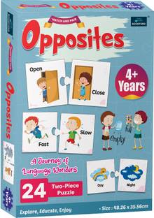 BOOKFORD Match & Pair - Opposites Words Jigsaw Puzzle Game & Fun and Learning