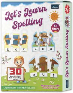BOOKFORD Let's Learn Spelling Jigsaw Puzzle Game & Fun and Learning
