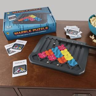 ARIZON Marble Circuit Brain Game –Puzzle with 64 Challenges & 24 Pieces Gift for Kids