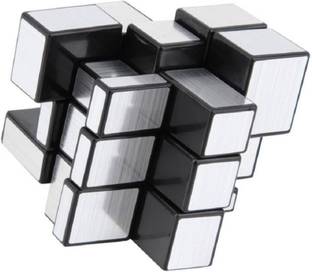 D ETERNAL Mirror Cube 3x3 Speed Stickerless Silver Mirror Magic Cube 3x3 Mirror Cube Brainstorming Puzzle Game Toy
