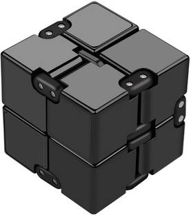 TRU TOYS Infinity Cube Fidget Toy Stress & Anxiety Relief Handheld Relaxing Cube, Black