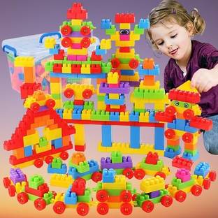 ARIZON DIY Plastic Building Blocks for Kids, 100+ Pieces, Ages 3+