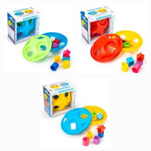 zokato UFO Shape Sorter with 8 Different Colourful Shapes - Kids Activity Toys