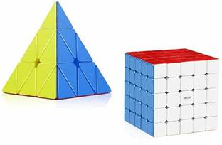 RPC99 Cube 5x5 & Pyraminx Pyramid High Speed Stickerless Magic Cube