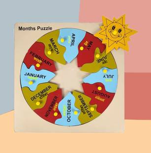 Plus Shine Month's Name Practice Boards For Kids Month's matching Puzzle Game Learning Toys