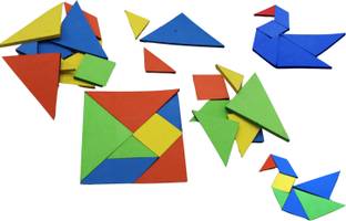 THE LABWORLD Tangram Puzzle Set, 28 Pieces,Soft Pattern Shapes Learning Toy for Kids & Adults