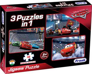 Frank Pixar Cars 3 in 1 Jigsaw Puzzle for Kids Above 5+ Years