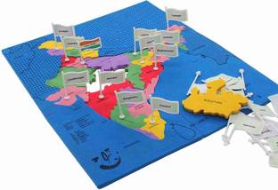 Kidzblend India Map Puzzle Game for Kids Educational Toy Jigsaw Puzzle Learning Toy