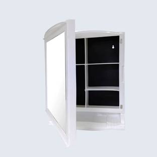 URBAN CHOICE medicine cabinet utility organizer rack shelf with mirror Plastic Wall Shelf