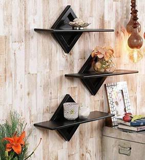 ONLINECRAFTS Wooden Wall mount attractive look wall shelves for living room home decor Wooden Wall Shelf