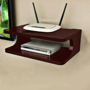 Levasto Set-up Box Stand for Dish TV/Tata Sky/Videocon D2h/ Relience & other Local Set-up Boxes With Round Corner MDF (Medium Density Fiber) Wall Shelf