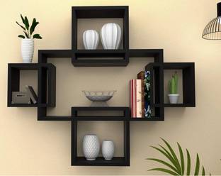 NationalArts NA2801 wooden wall shelf wall hanging wall decor floating mounted wall decor Wooden Wall Shelf