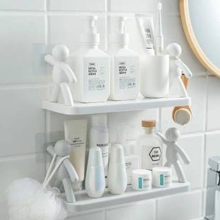 SJK Self Adhesive Multi-Purpose Wall Hanging Humanoid floating Shelf 1.2052 Plastic Wall Shelf