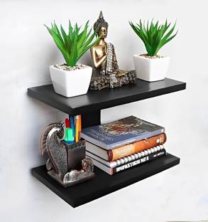 Xtenshion Crafts home decor items set top box stand wall stand Wall Shelves Wooden Wall Shelf