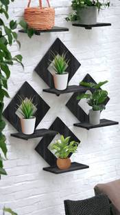 C For Craft Wooden Wall Shelf