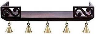 Phirkcraft Wooden Handmade MDF Wall Shelf, Pooja Mandir, Home Temple Floating Shelves MDF (Medium Density Fiber) Wall Shelf