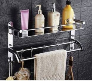 ADONZ Bathroom Storage Organizer/Bathroom Cabinet /Bathroom Shelf Plastic Wall Shelf