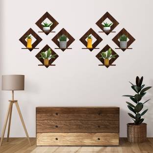 Sage Designer Wall Shelves for Home Decor Items | Living Room & Bedroom MDF (Medium Density Fiber) Wall Shelf