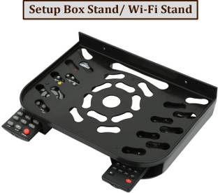 DALUCI Set Top Box Stand/DTH Stand/WIFI Router Stand , Wall Mount With 2 Remote Holder Plastic Wall Shelf