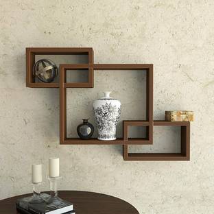 Coach Handicrafts Wall Mount Shelf Wall Shelf Set of 3 Floating Shelf Storage Rack MDF (Medium Density Fiber) Wall Shelf