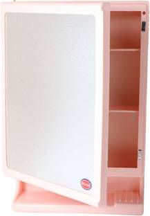 Branco Strong & Heavy New Look Bathroom Mirror Cabinet Made in India Plastic Wall Mount Plastic Wall Shelf