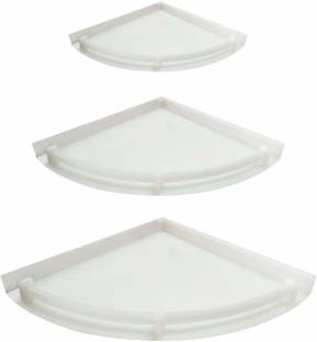 Flipkart SmartBuy Stylish Mount Bathroom Corner Set Acrylic Wall Shelf
