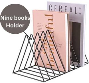 RAYVER CREATION RAYVER CREATION Steel Boo/Magazine/File/Documents Rack| Tabletop Book Stand Metal Open Book Shelf