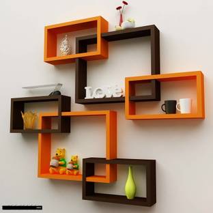 THE PINEWOOD ENTERPRISES Wooden, MDF (Medium Density Fiber) Wall Shelf
